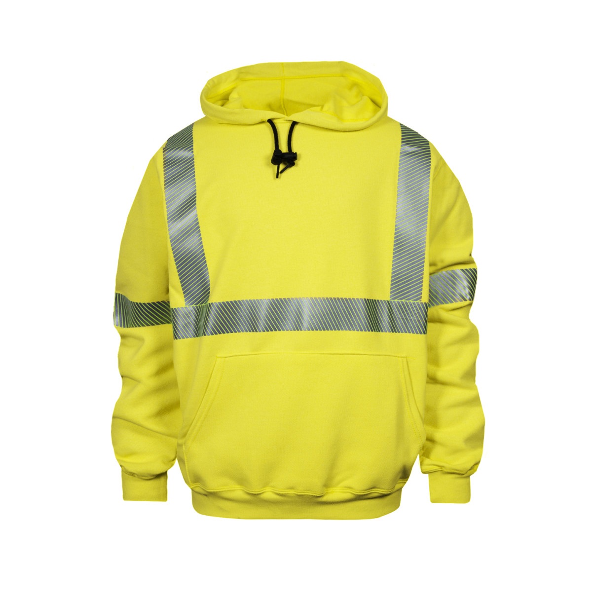 NSA FR Hi-Vis Hooded Sweatshirt in Fluorescent Yellow